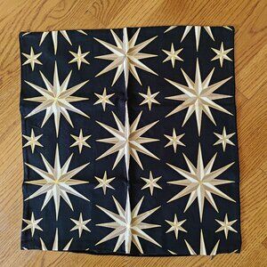H&M Black and Gold Star Holiday Pillow Cover